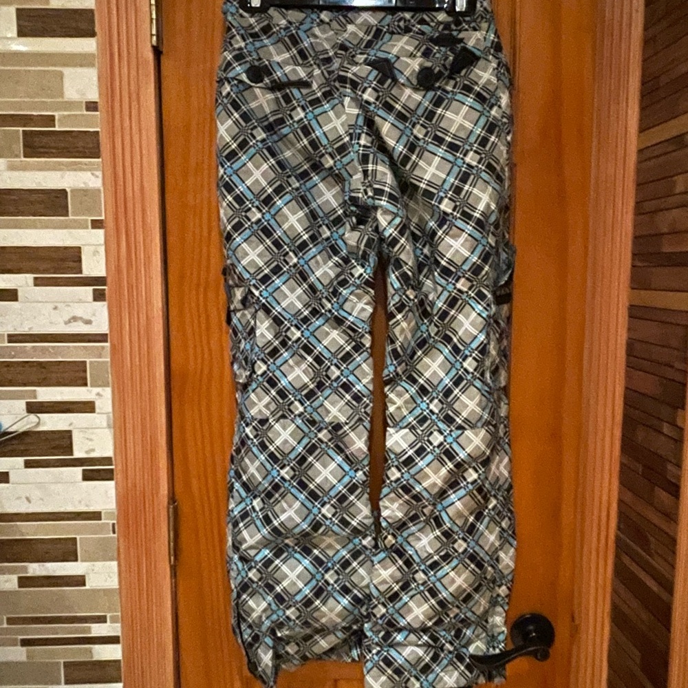 VTG Plaid Women's SKI Black and Blue pants, like new